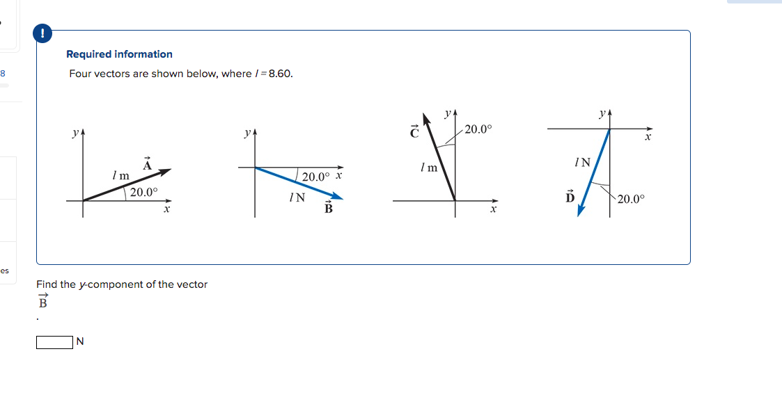 Solved Required information Four vectors are shown below, | Chegg.com