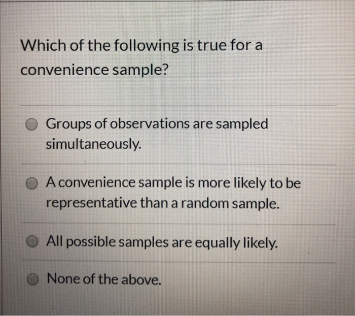 Which Of The Following Statements About Convenience Checks Is True www.chegg.com