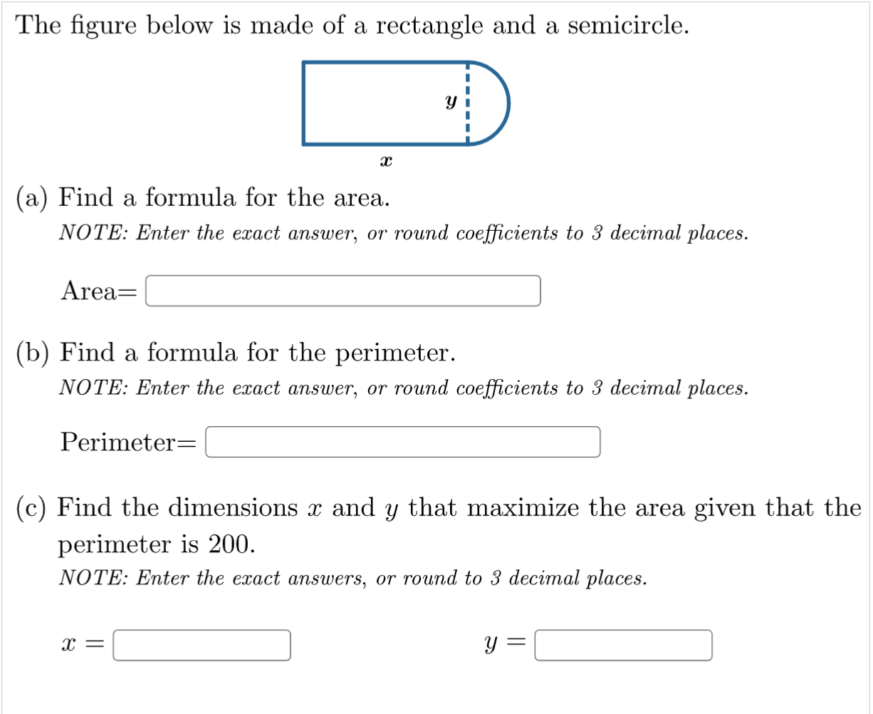 Solved The figure below is made of a rectangle and a | Chegg.com