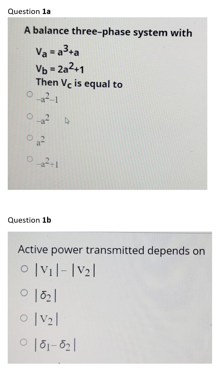 Solved Question La A Balance Three-phase System With Va = | Chegg.com