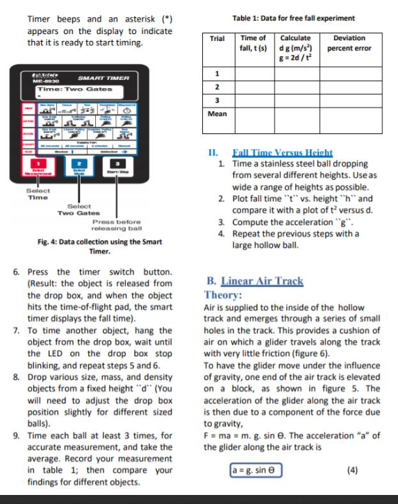I need a lab report of kinematics of linear motion of