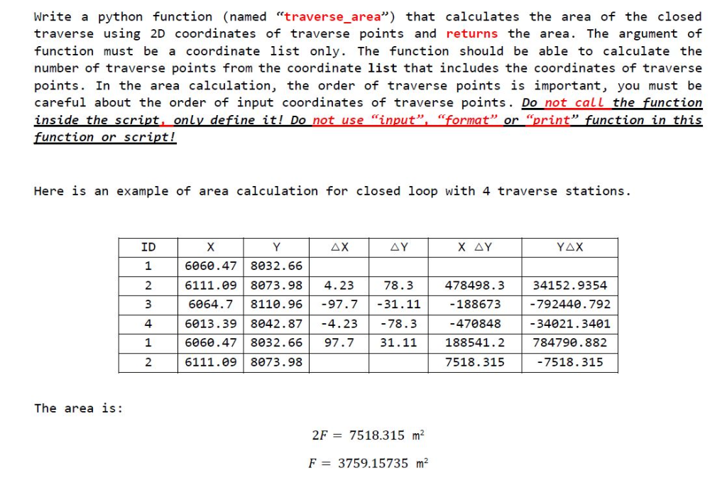 Write a python function (named 
