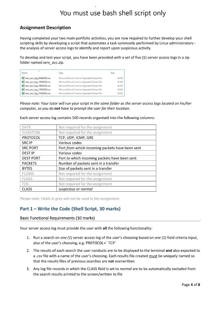 Shell Portfolio Examples