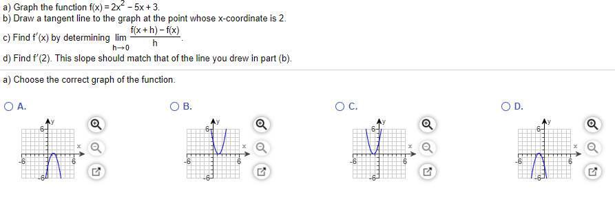 Solved A) Graph The Function F(x) = 3x2 + 5x. Draw The 