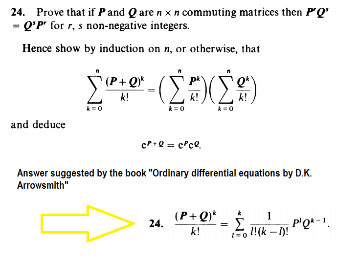 Solved 24 Prove That If P And Q Are Nxn Commuting Matric Chegg Com