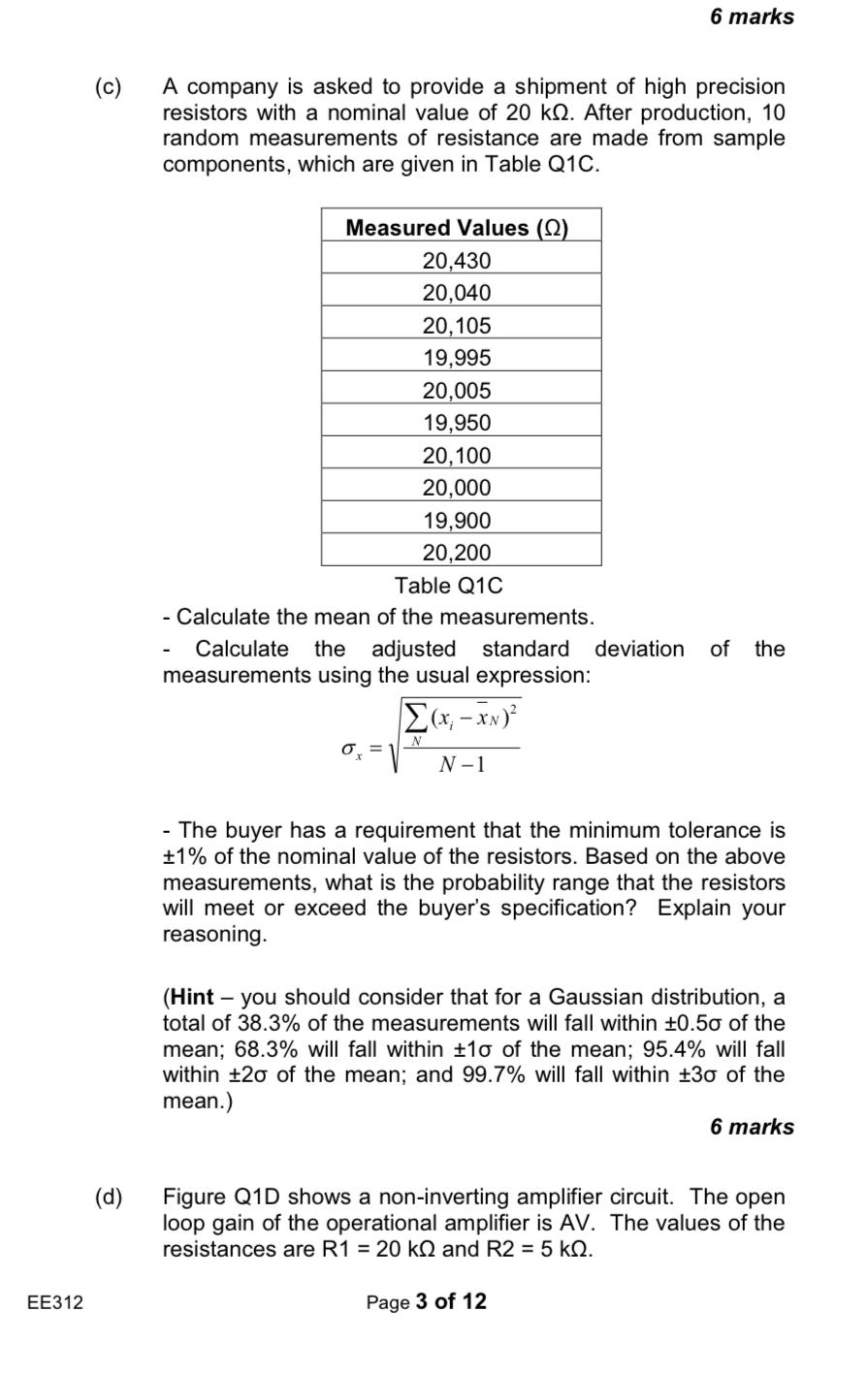 Solved Q1. (a) In the context of measurement and