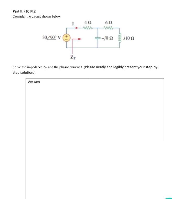 Solved Part 1: (10 Pts) Consider The Circuit Shown Below. | Chegg.com