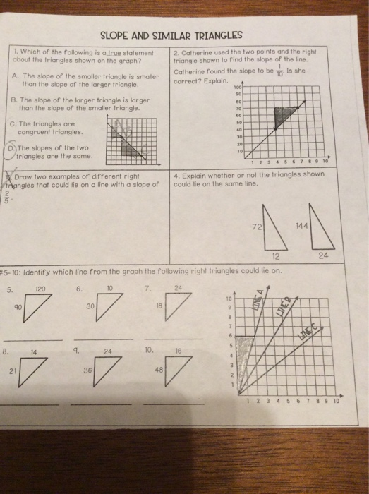 lesson 3 homework practice slope and similar triangles