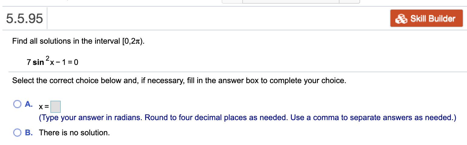Solved 5.5.95 Skill Builder Find all solutions in the | Chegg.com
