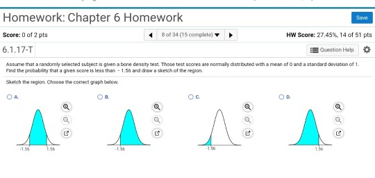 Solved Homework: Chapter 6 Homework Save Score: 0 of 2 pts 8 | Chegg.com