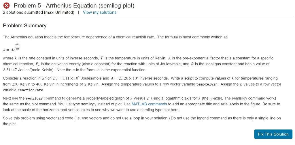 The Arrhenius equation models the temperature dependence of a chemical reaction rate. The formula is most commonly written as