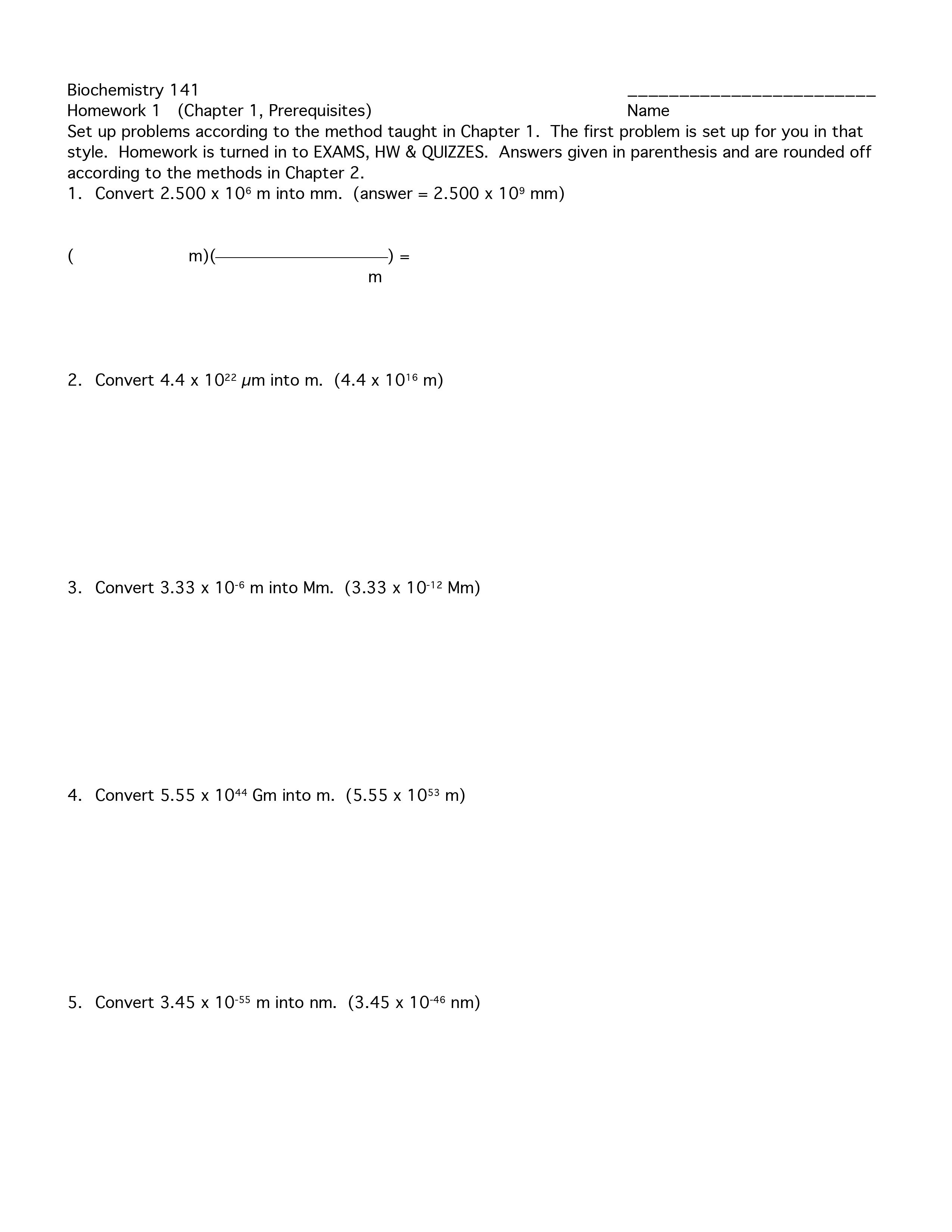 biochemistry homework help