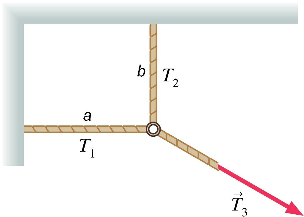 Three Ropes Triangle Solved The three ropes in FIGURE are tied to a small, very | Chegg.com