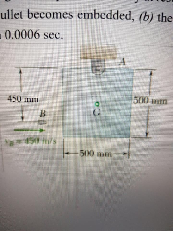 Solved A 25-g Bullet B Is Fired With A Horizontal Velocity | Chegg.com