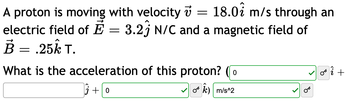 Solved A Proton Is Moving With Velocity V 16 54 M S Throu Chegg Com