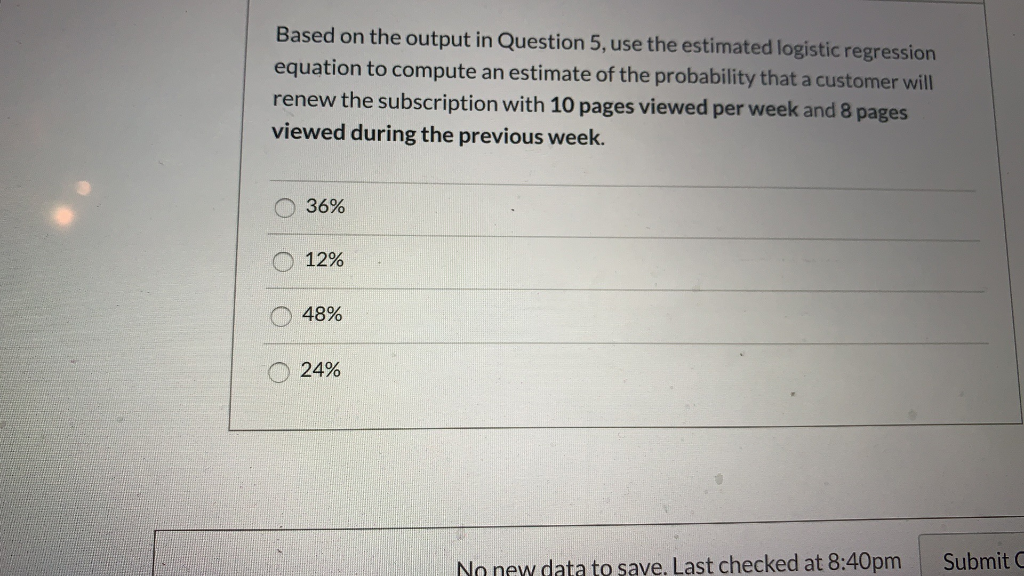 Solved Question 5 1 pts Questions 5 to 10 are based on the | Chegg.com