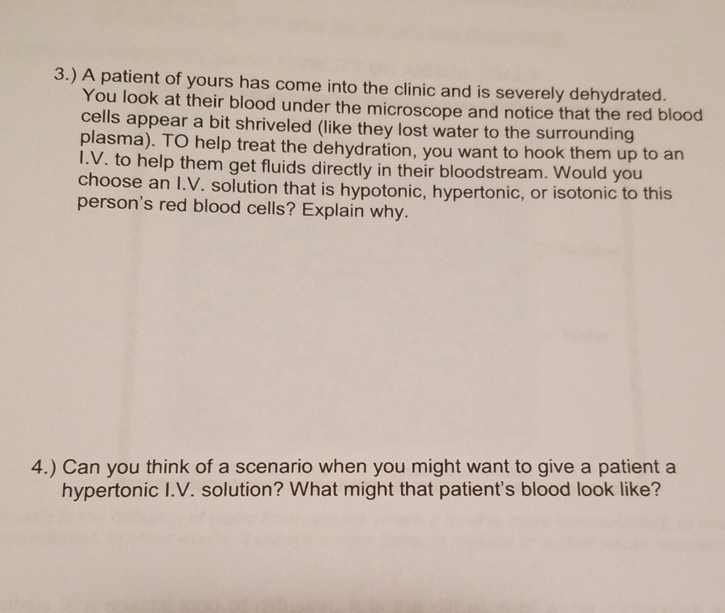 Solved 3.) A patient of yours has come into the clinic and | Chegg.com