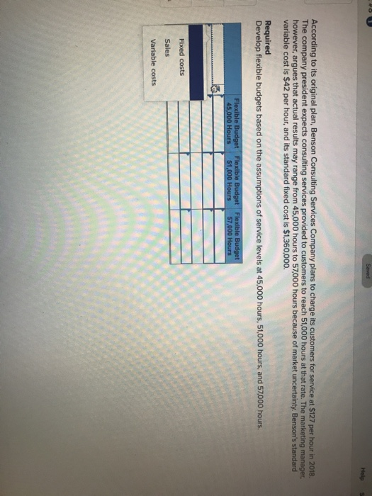 Solved work 8 According to its original plan, Benson