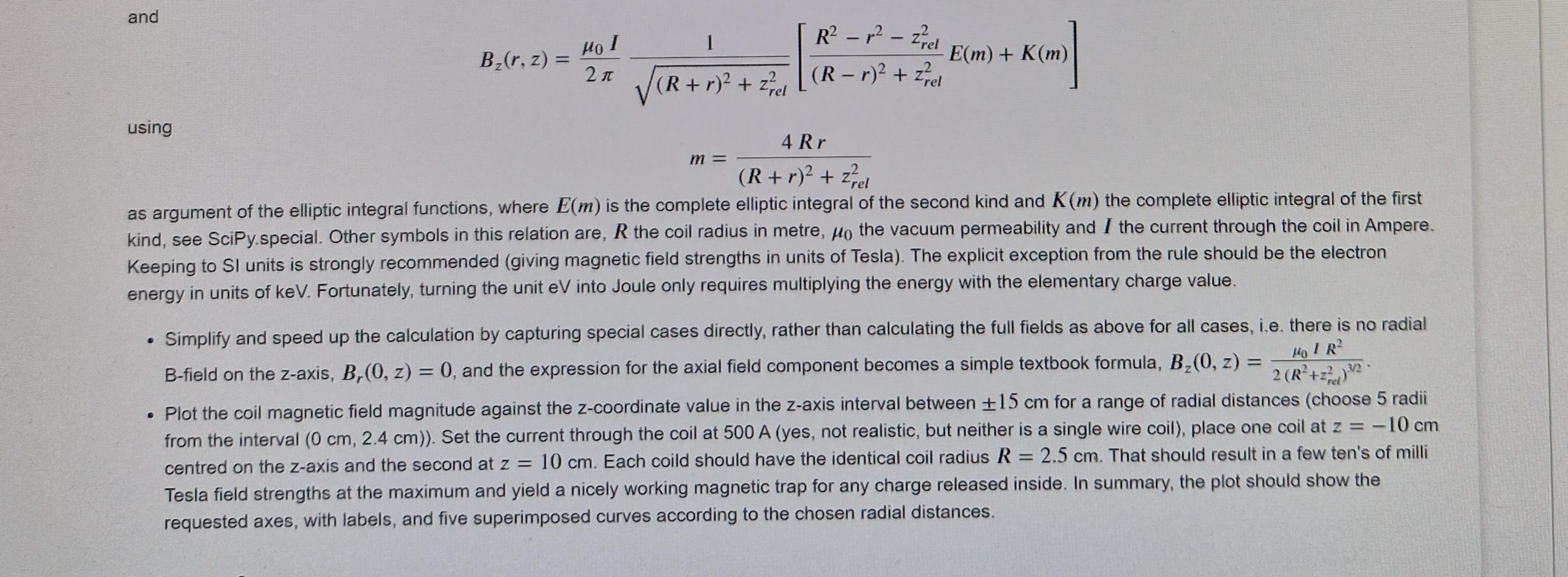 Solved Charge motion in a Magnetic Trap project Model the | Chegg.com