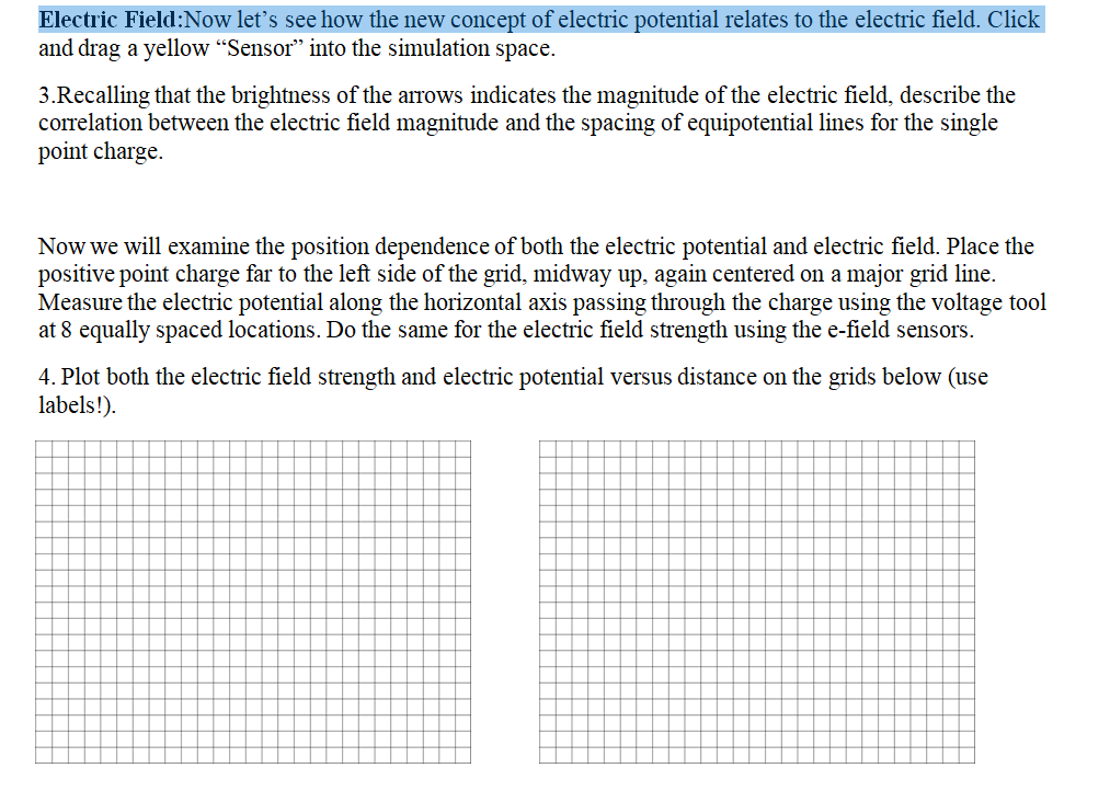 Solved Electric Field:Now let's see how the new concept of | Chegg.com