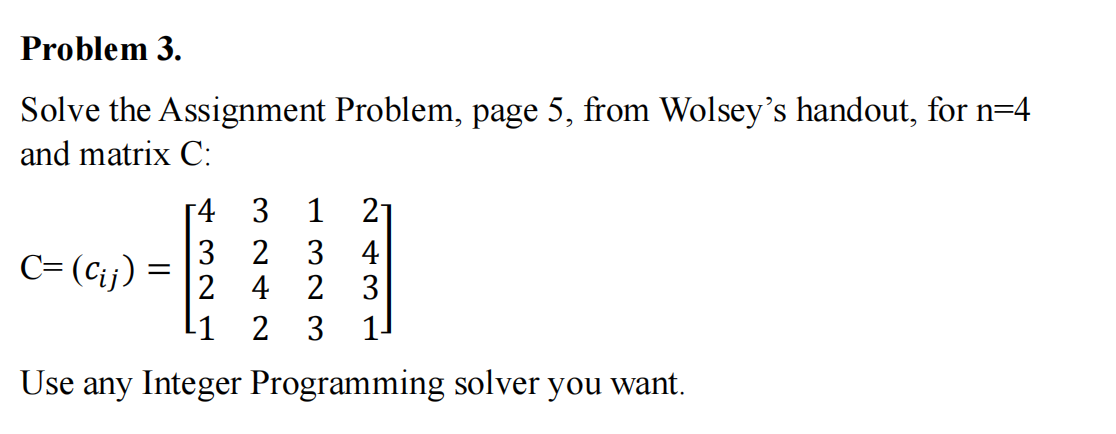 Solved Problem 3.Solve the Assignment Problem, page 5, ﻿from | Chegg.com