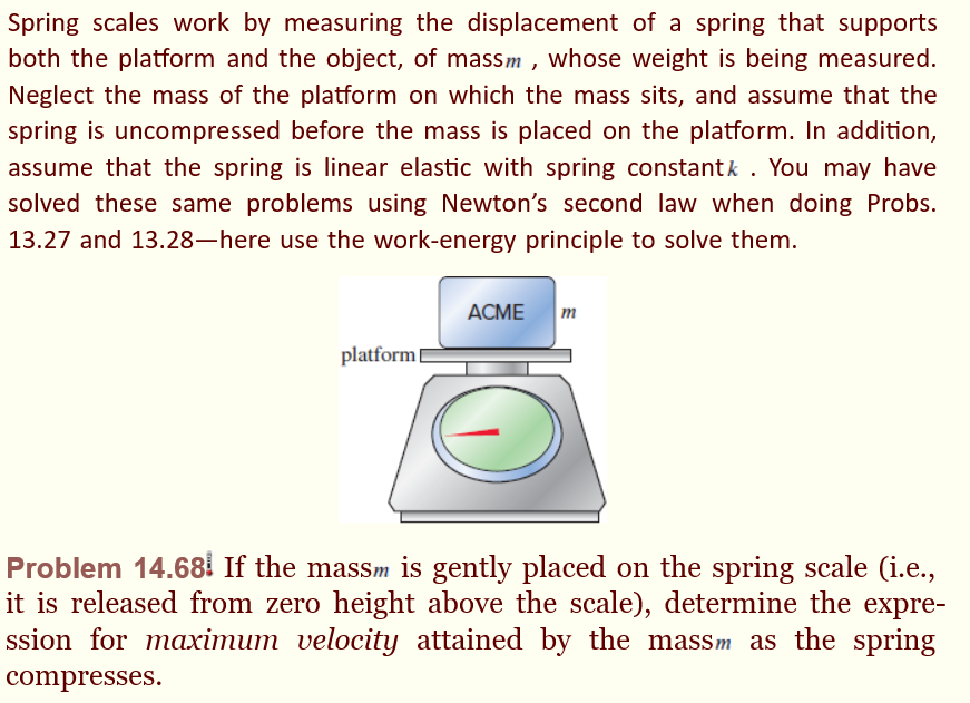 Solved Spring scales work by measuring the displacement of a