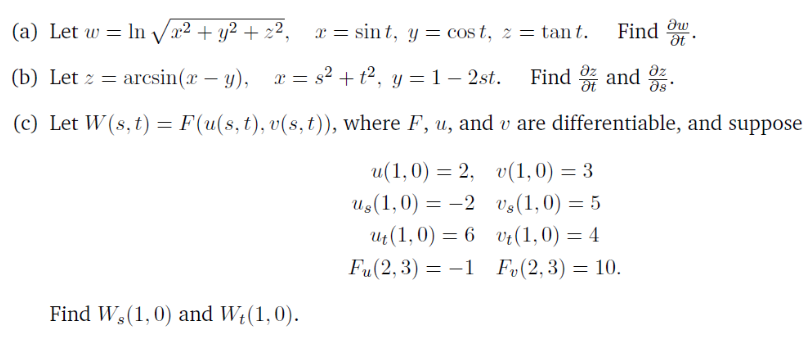 Solved ət Aw A Let W In 2 2 Y2 22 X Sint Y C Chegg Com