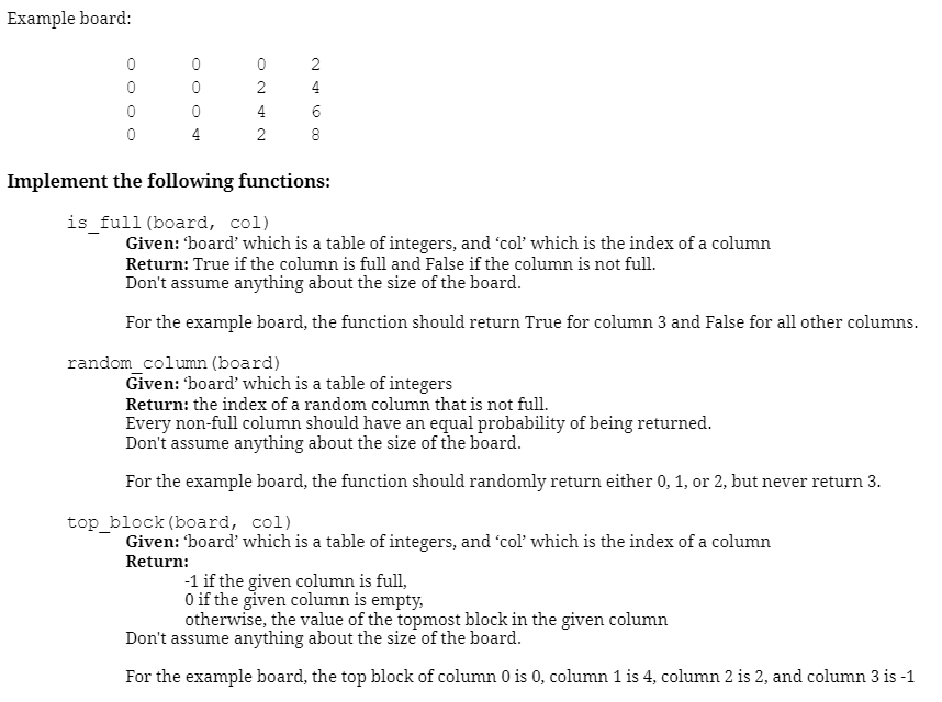 Solved Internally, the game board for Block 2048 is a | Chegg.com