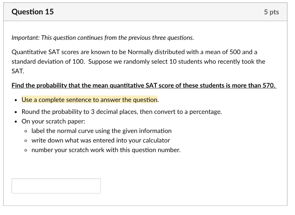 Solved Question 15 5 pts Important This question continues