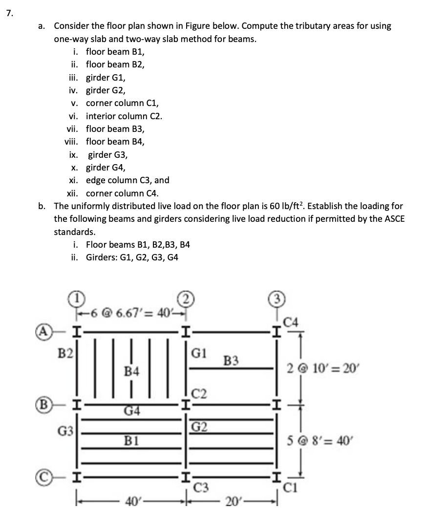 Solved 7. a. Consider the floor plan shown in Figure below. | Chegg.com