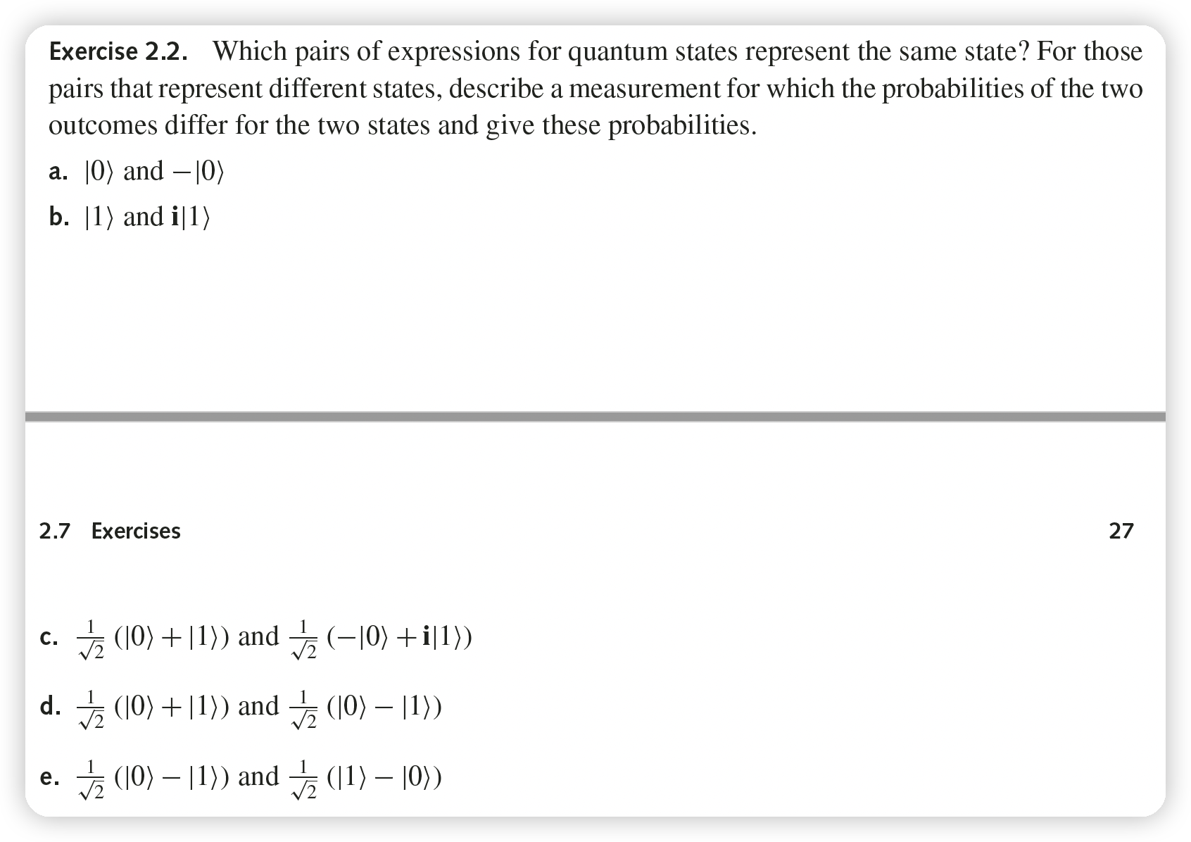 Solved Exercise 22 Which Pairs Of Expressions For Quantum 7903