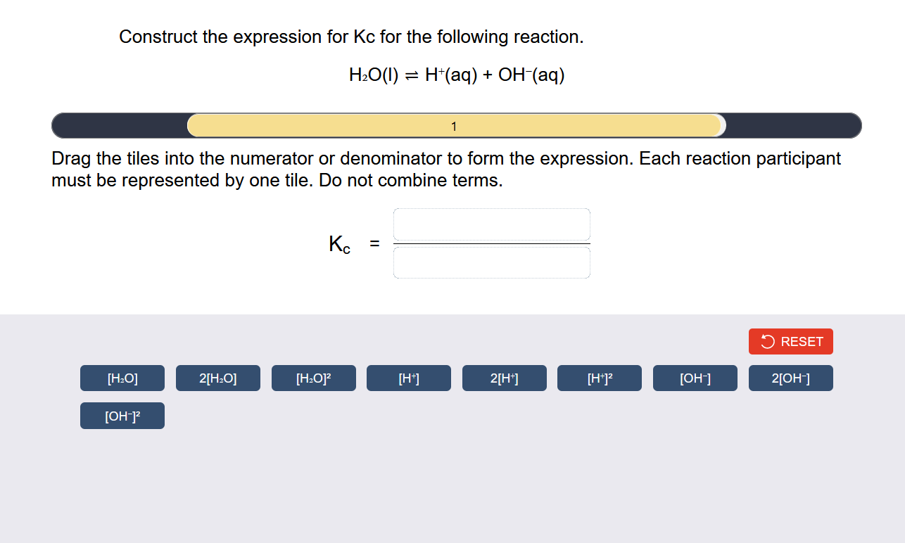Solved Construct the expression for Kc for the following | Chegg.com