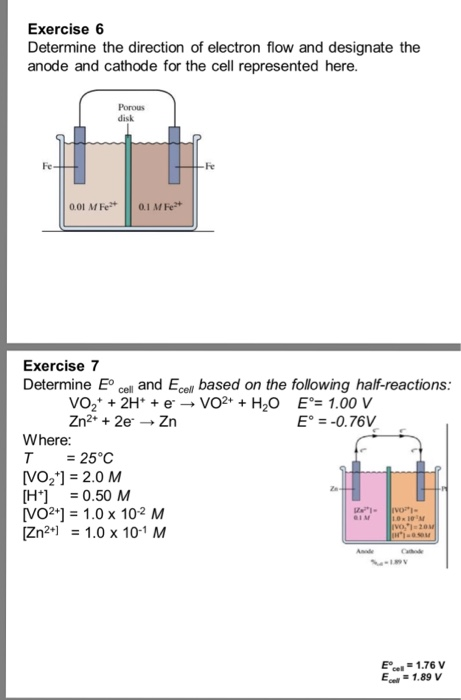 Solved determine the direction of elctron flow and | Chegg.com
