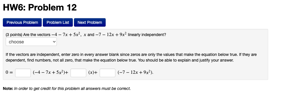 Solved HW6: Problem 12 Previous Problem Problem List Next | Chegg.com