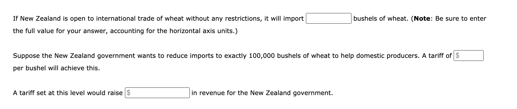 Solved 5. Effects of a tariff on international trade The | Chegg.com