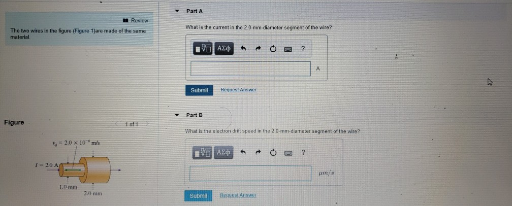Solved Part A Review What is the current in the | Chegg.com