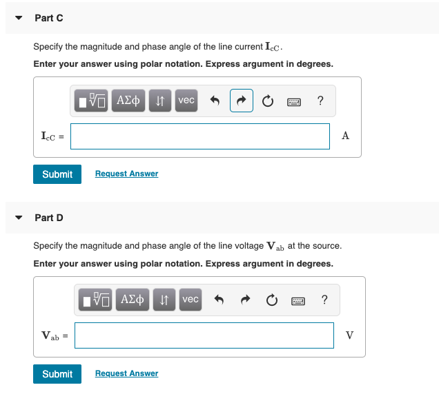 Solved Part C Specify the magnitude and phase angle of the | Chegg.com