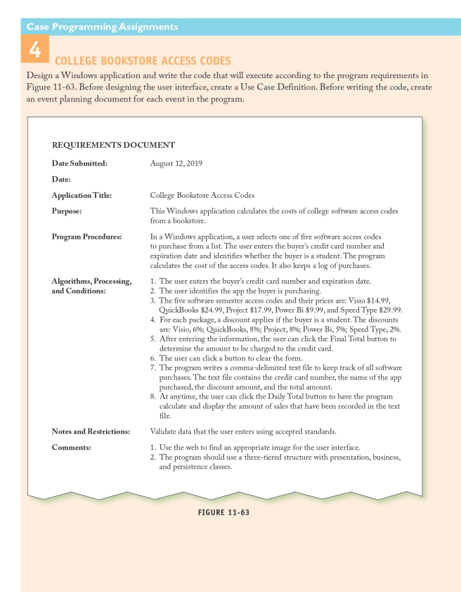 Solved Case Programming Assignments 4 COLLEGE BOOKSTORE | Chegg.com