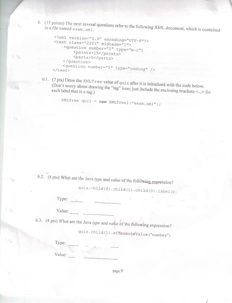 Solved 6. (15 points) The next several questions refer to | Chegg.com