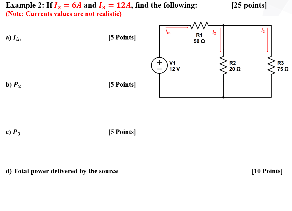 Solved [25 Points] Example 2: If 12 = 6A And 13 = 12 A, Find | Chegg.com