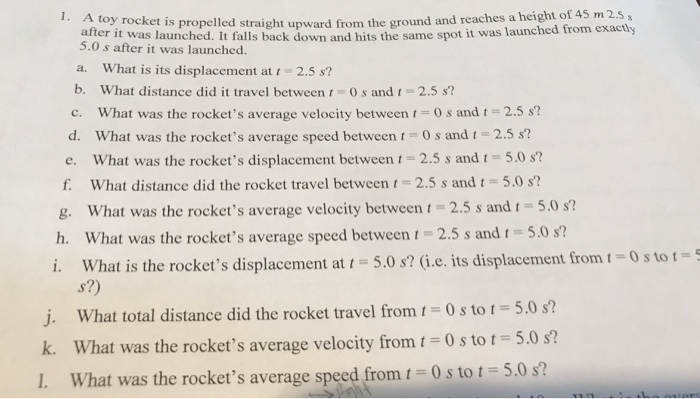 Solved A toy rocket is propelled straight upward from the | Chegg.com