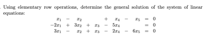 Solved Using Elementary Row Operations, Determine The 