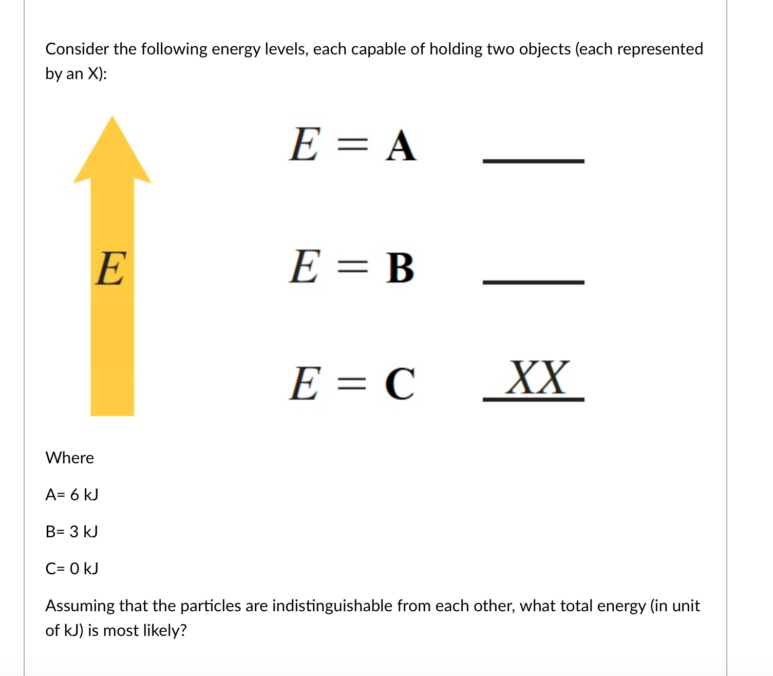 Solved Consider The Following Energy Levels, Each Capable Of | Chegg.com