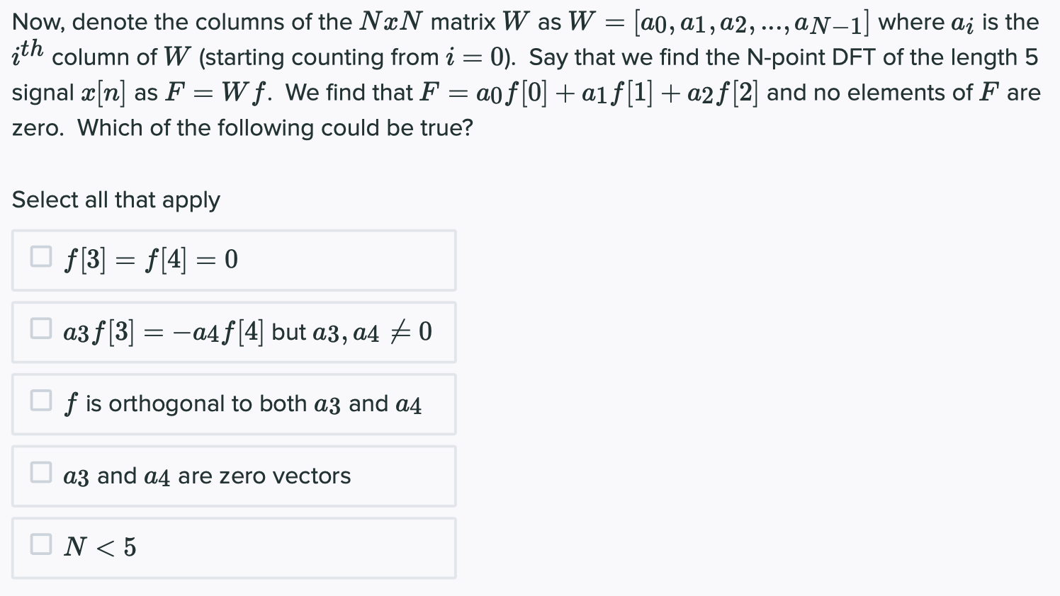 Solved Now Denote The Columns Of The Nxn Matrix W As W Chegg Com