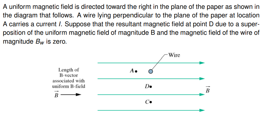 Solved A uniform magnetic field is directed toward the right | Chegg.com