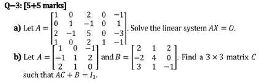 Solved Q-3: [5+5 marks] a) Let | Chegg.com