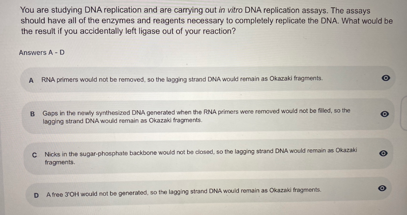 Solved You are studying DNA replication and are carrying out | Chegg.com