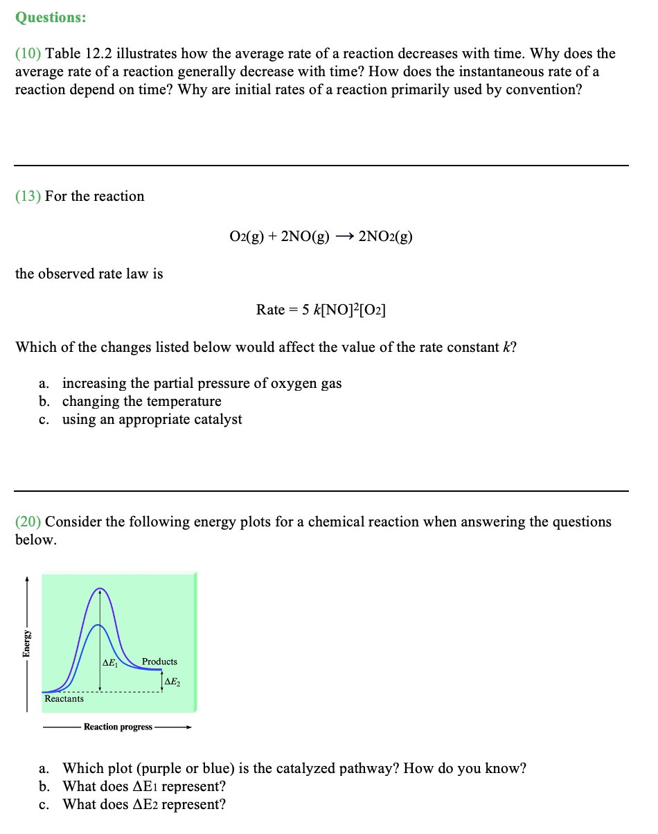 Solved (40) A certain reaction has the following general | Chegg.com