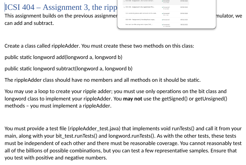 Solved ICSI 404 - Assignment 1, the humble bit For this | Chegg.com
