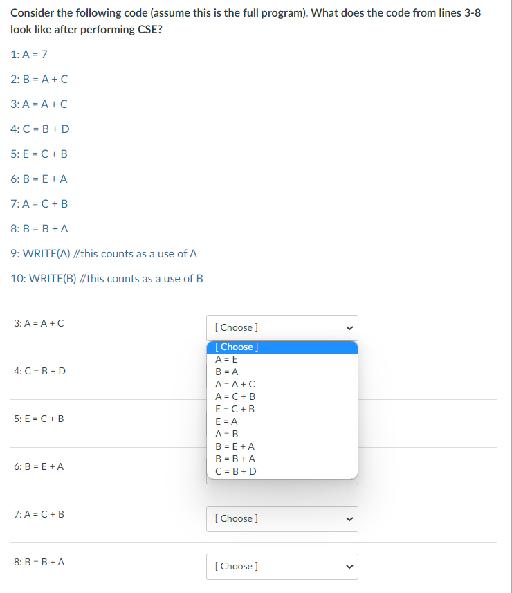 Solved Consider the following code (assume this is the full | Chegg.com
